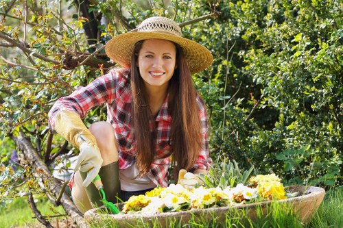 Seasonal garden maintenance in a Westminster landscape